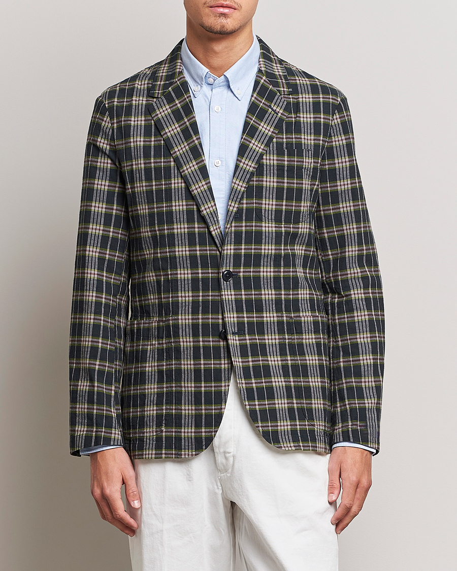 Herr |  | Polo Ralph Lauren | Cotton Madras Checked Blazer Navy/Olive/Burgundy