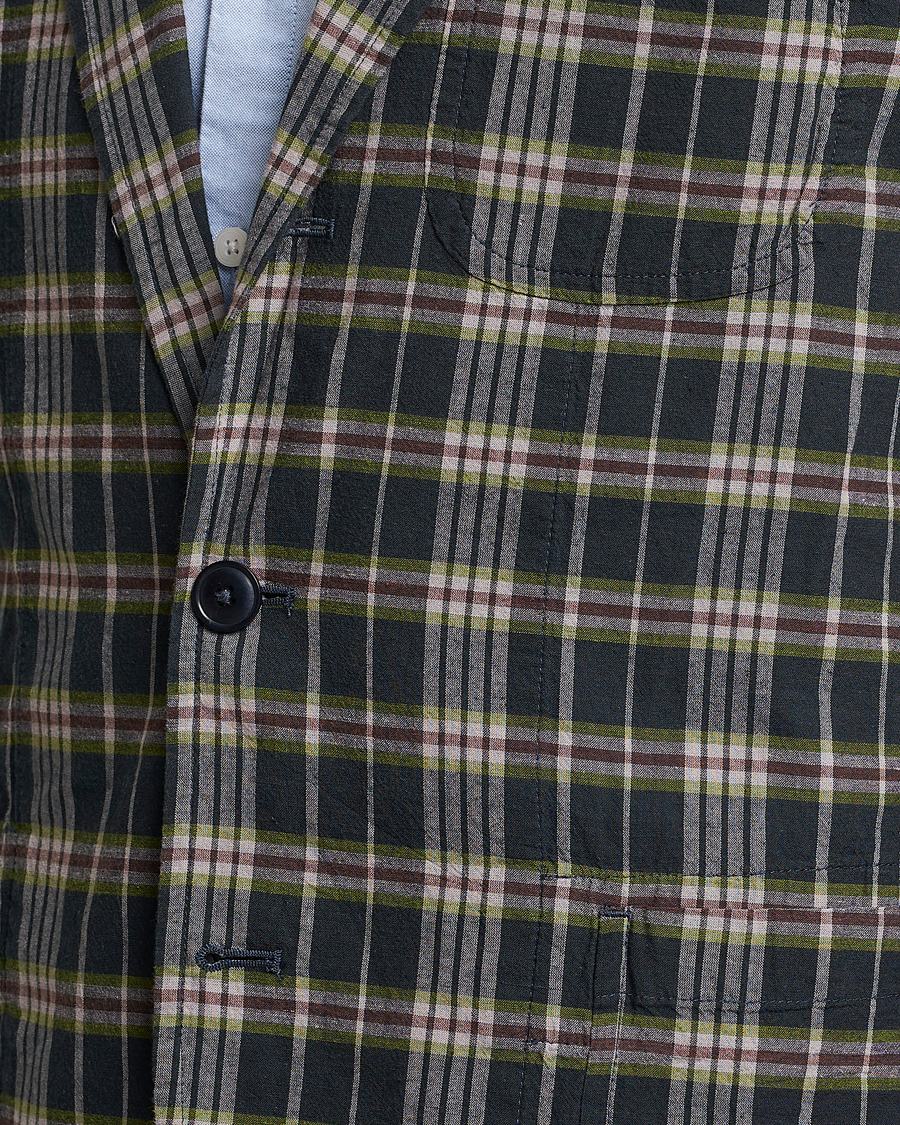 Herr | Kavajer | Polo Ralph Lauren | Cotton Madras Checked Blazer Navy/Olive/Burgundy