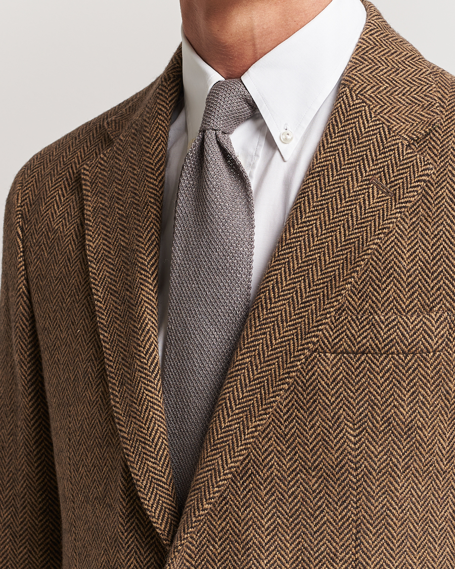 Herr | Slipsar | Polo Ralph Lauren | Linen Knitted Tie Grey