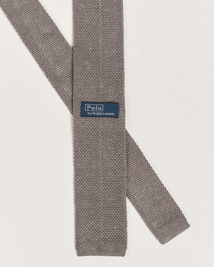 Herr | Polo Ralph Lauren Linen Knitted Tie Grey | Polo Ralph Lauren | Linen Knitted Tie Grey
