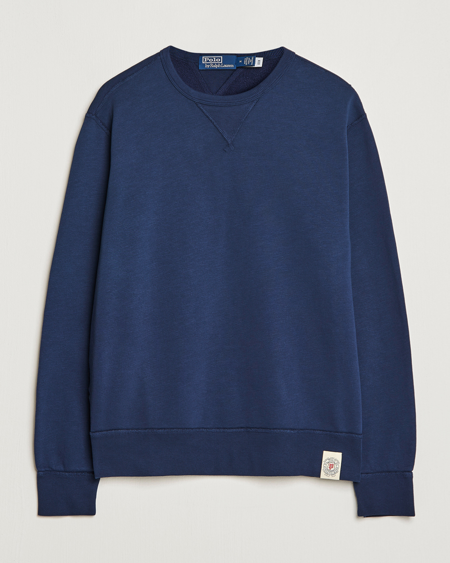 Herr | Tröjor | Polo Ralph Lauren | Vintage Fleece Crew Neck Sweatshirt Cruise Navy