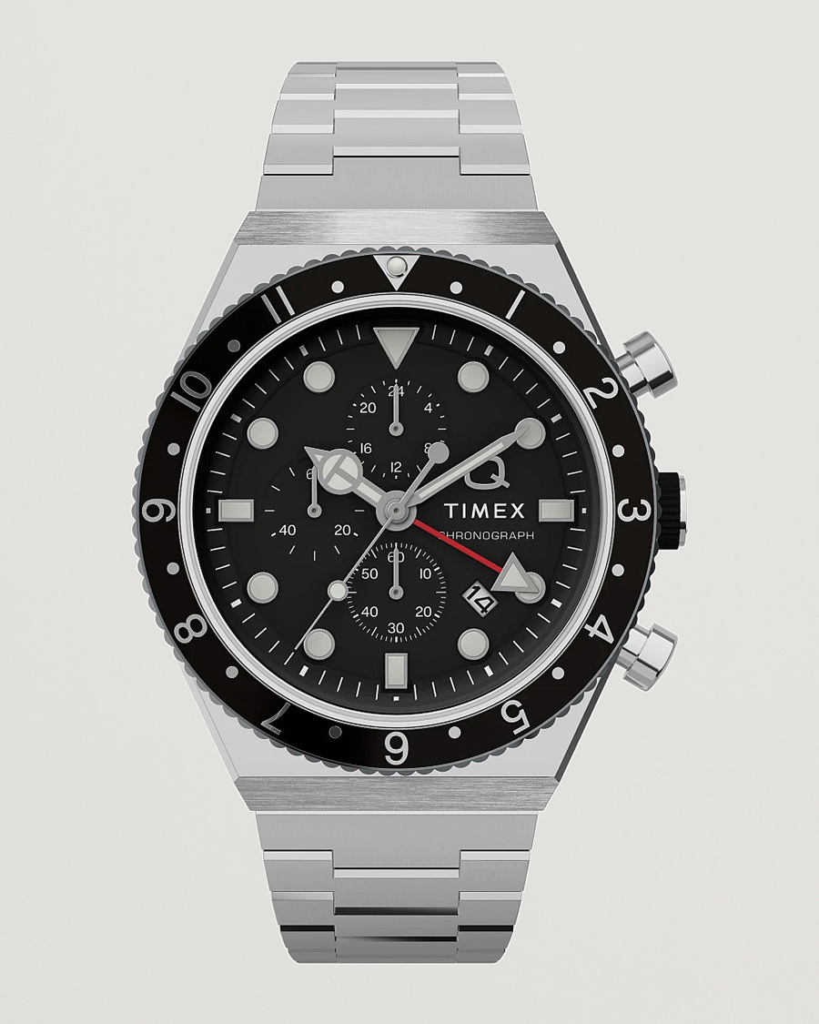 Herr | Timex Time Zone Chronograph 40mm Black Dial | Timex | Time Zone Chronograph 40mm Black Dial
