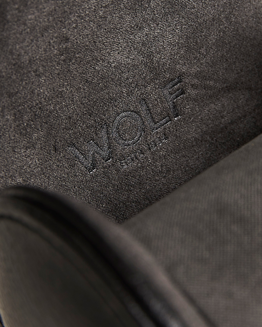 Herr | Klock- & smyckesetuin | WOLF | Single Watch Roll Black