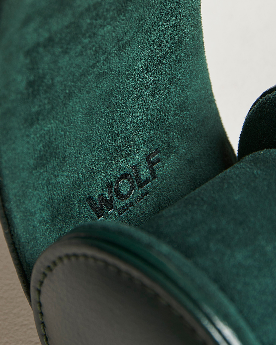 Herr | Klock- & smyckesetuin | WOLF | Single Watch Roll British Racing Green