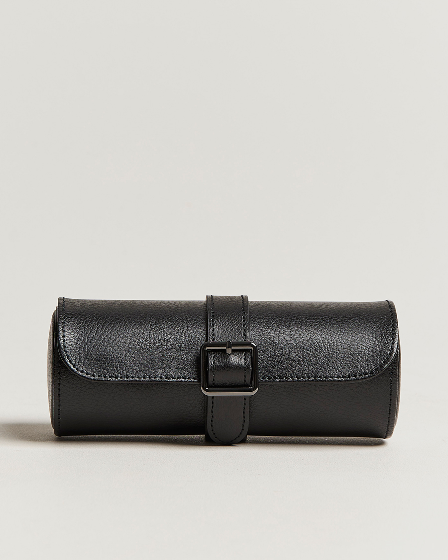 Herr | Klock- & smyckesetuin | WOLF | Triple Watch Roll Black