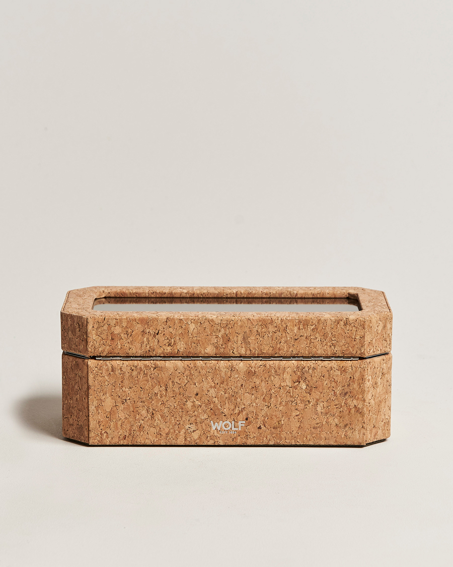 Herr | Klock- & smyckesetuin | WOLF | Cortica 4 Piece Watch Box Cork