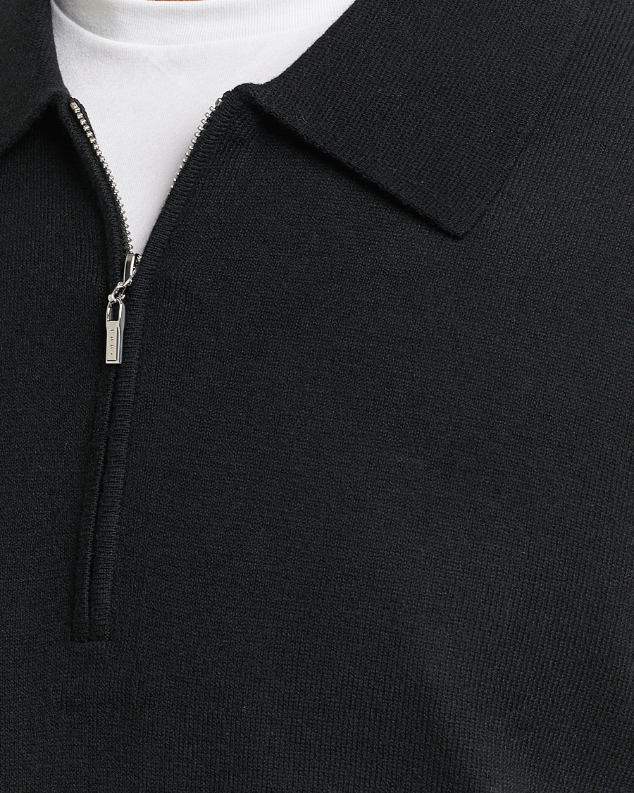 Herr | Tröjor | Tiger of Sweden | Orbit Half Zip Merino Black