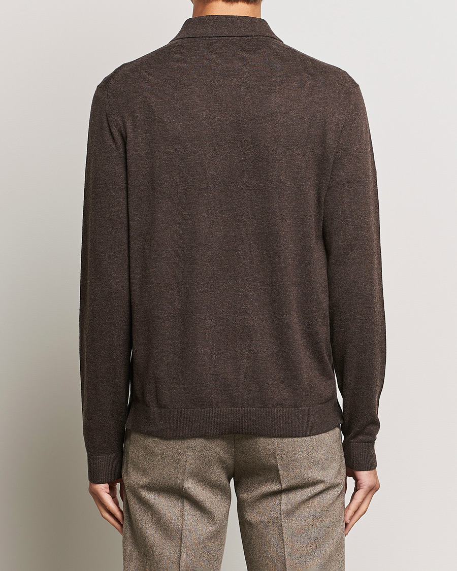 Herr | Tröjor | Tiger of Sweden | Orbit Half Zip Merino Coffee
