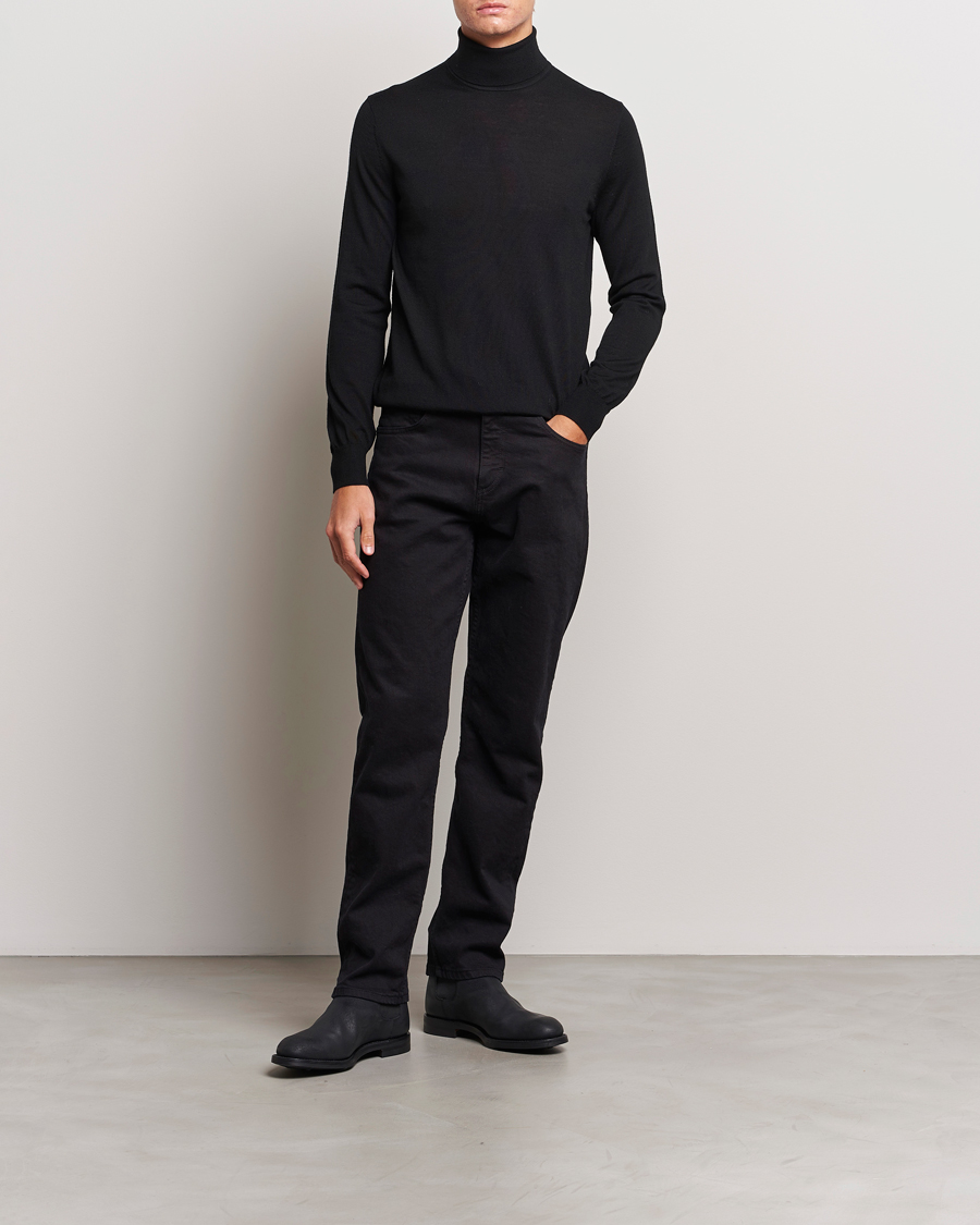 Herr | Tröjor | Tiger of Sweden | Nevile Extra Fine Merino Polo Black