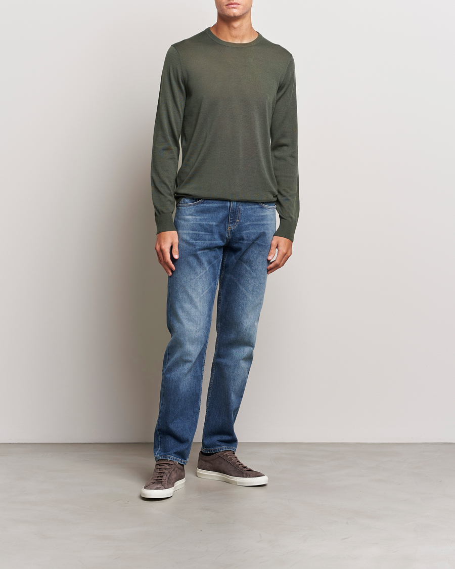 Herr | Tröjor | Tiger of Sweden | Nichols Crew Neck Pullover Forest Green