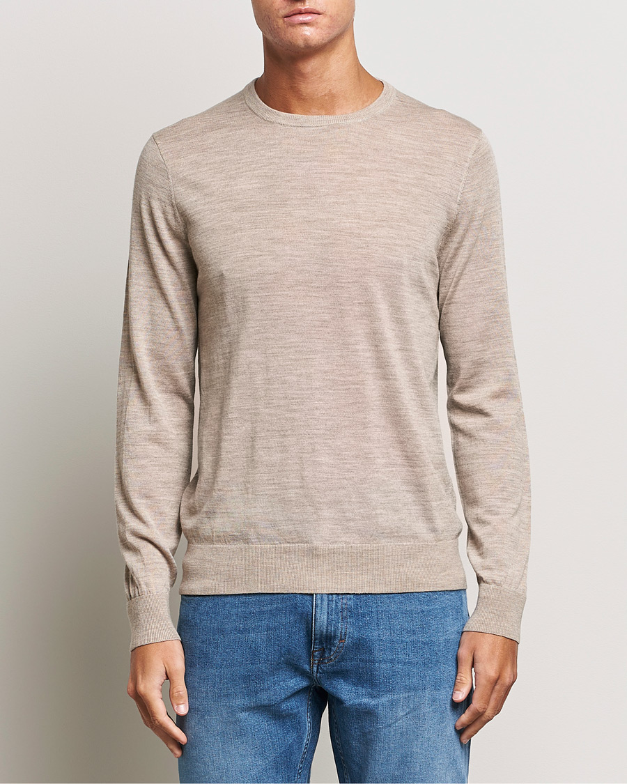 Herr | Tiger of Sweden | Tiger of Sweden | Nichols Crew Neck Pullover Beige Melange