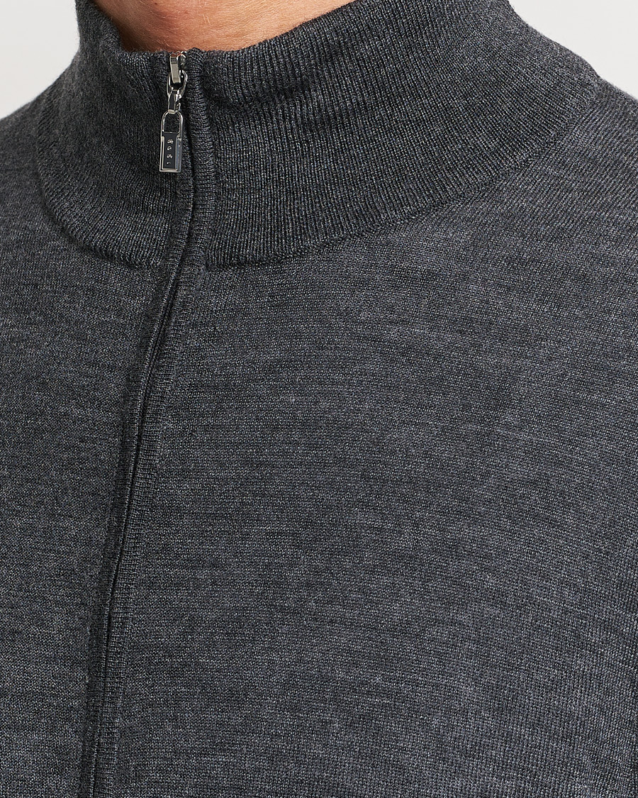 Herr | Tröjor | Tiger of Sweden | Errol Merino Half Zip Grey