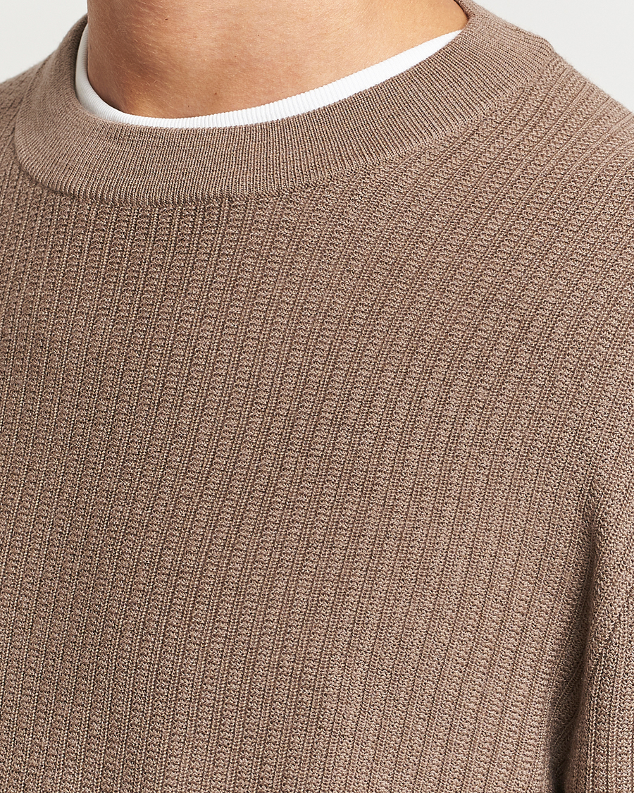 Herr | Tröjor | Tiger of Sweden | Elssler Merino Pullover Olive Grey