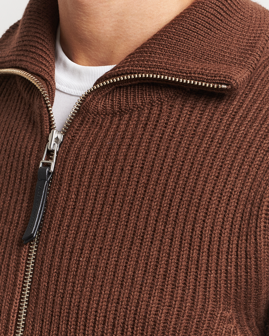 Herr | Tröjor | Tiger of Sweden | Nyman Full Zip Golden Brown