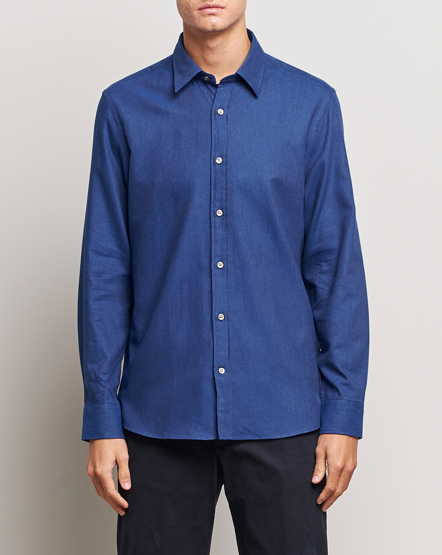 Herr |  | Tiger of Sweden | Benjamin Flannel Shirt  Blue Melange