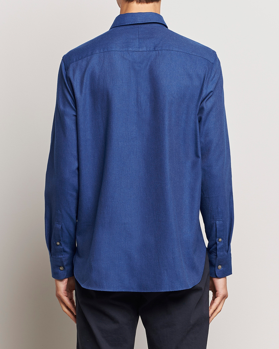 Herr | Skjortor | Tiger of Sweden | Benjamin Flannel Shirt Blue Melange