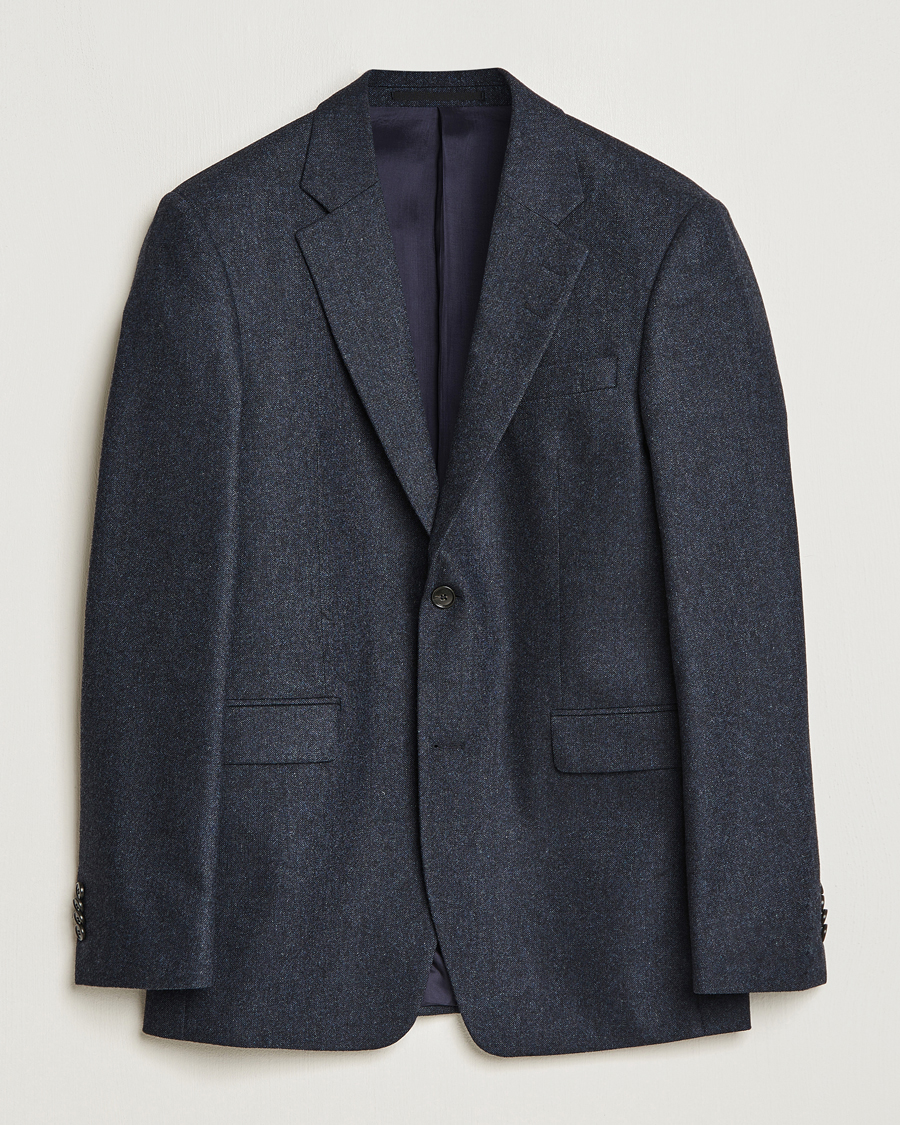 Herr | Kavajer | Tiger of Sweden | Justin Brushed Wool Blazer Midnight Blue