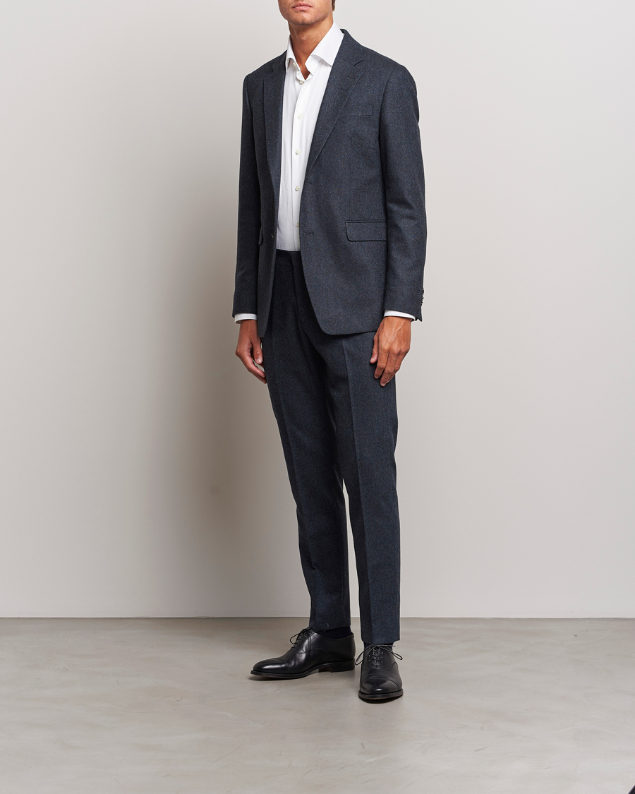 Herr | Kavajer | Tiger of Sweden | Justin Brushed Wool Blazer Midnight Blue
