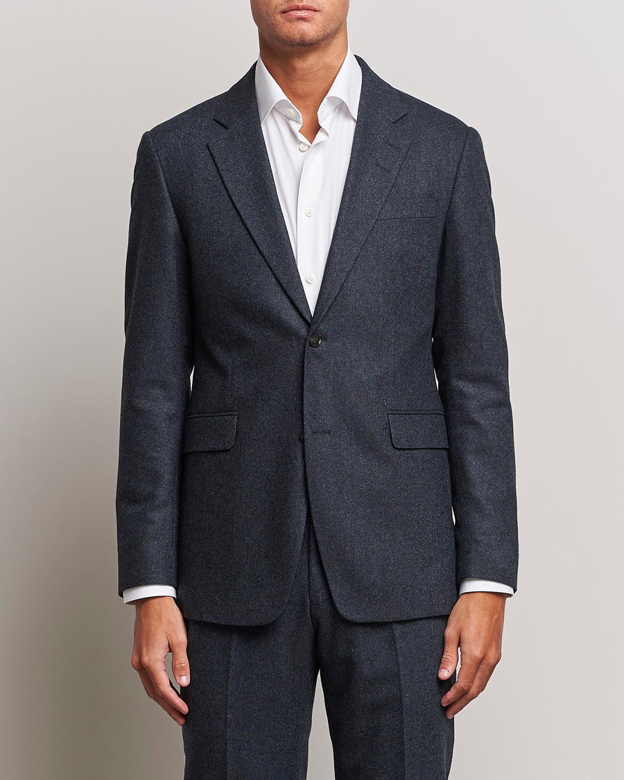 Herr | Kavajer | Tiger of Sweden | Justin Brushed Wool Blazer Midnight Blue