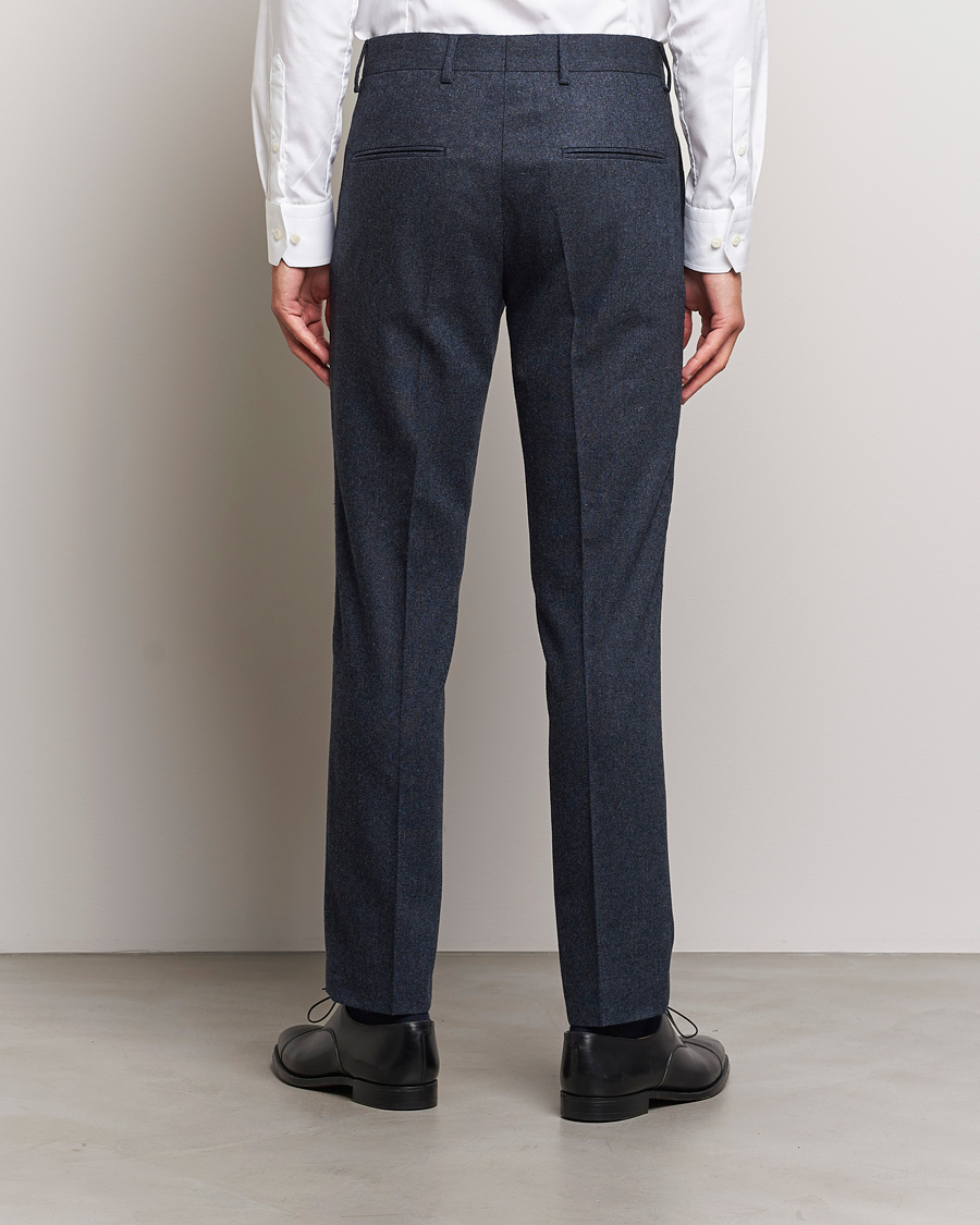 Herr | Byxor | Tiger of Sweden | Tenutas Brushed Wool Trousers Midnight Blue