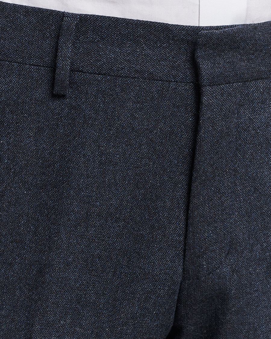 Herr | Byxor | Tiger of Sweden | Tenutas Brushed Wool Trousers Midnight Blue