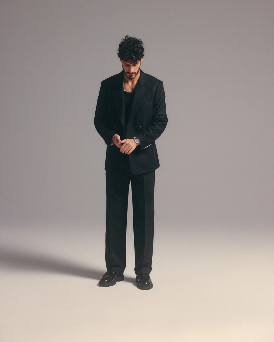 Herr | Kavajer | Tiger of Sweden | 1903 Double Breasted Wool Blazer Dark Ink