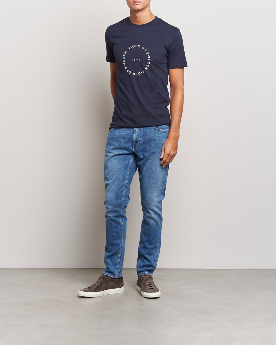 Herr | Jeans | Tiger of Sweden | Pistolero Stretch Cotton Jeans Light Blue