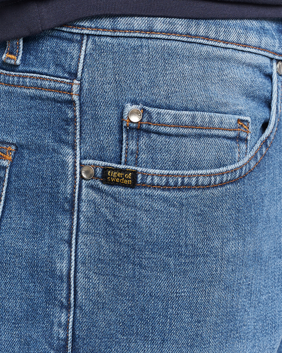Herr | Jeans | Tiger of Sweden | Pistolero Stretch Cotton Jeans Light Blue