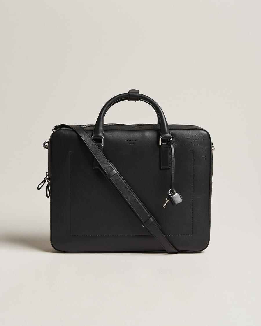 Herr | Tiger of Sweden Bowe Leather Briefcase Black | Tiger of Sweden | Bowe Leather Briefcase Black