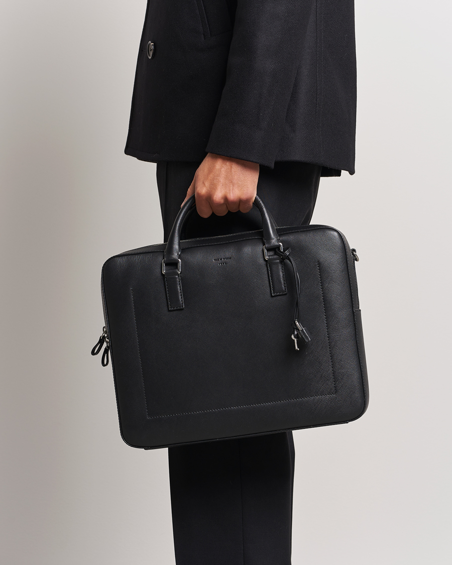 Herr | Portföljer | Tiger of Sweden | Bowe Leather Briefcase Black