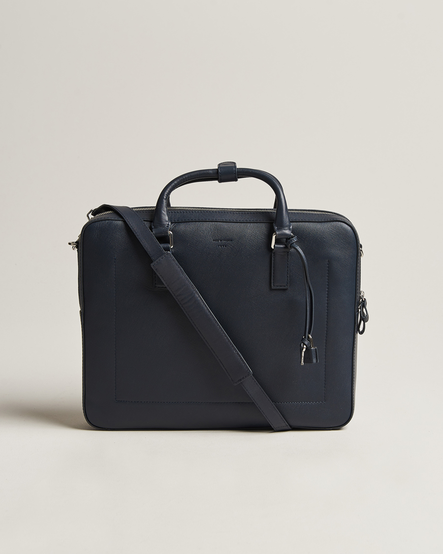 Herr | Tiger of Sweden Bowe Leather Briefcase Midnight Blue | Tiger of Sweden | Bowe Leather Briefcase Midnight Blue