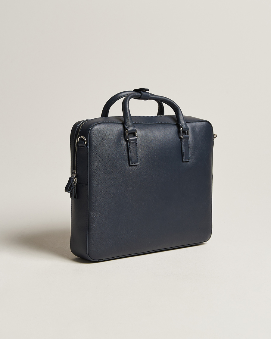 Herr | Väskor | Tiger of Sweden | Bowe Leather Briefcase Midnight Blue