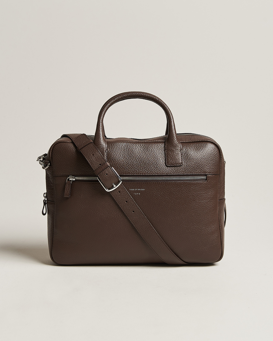 Herr | Tiger of Sweden Beckholmen Leather Briefcase Brown | Tiger of Sweden | Beckholmen Leather Briefcase Brown