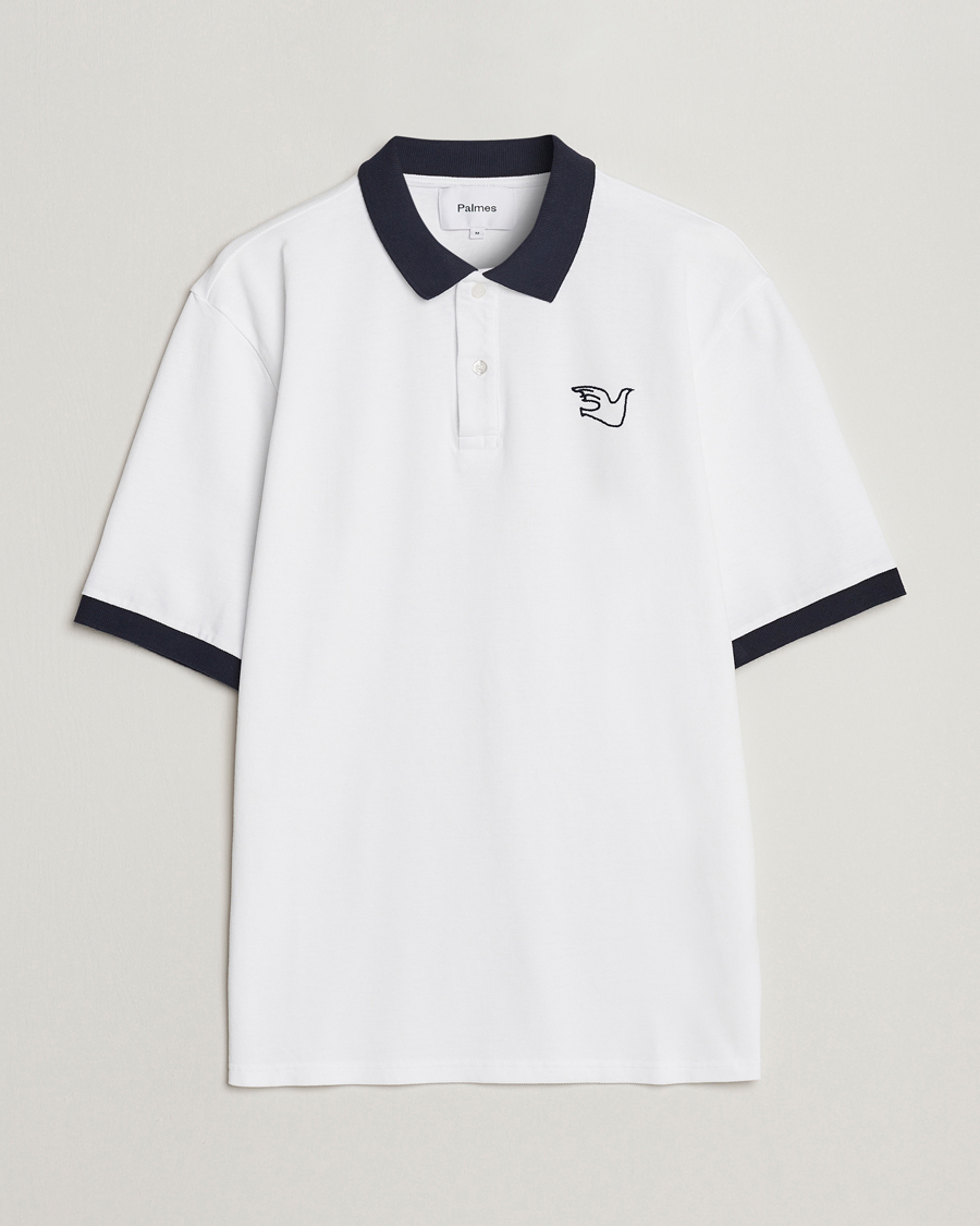 Herr | Pikéer | Palmes | Arthur Short Sleeve Polo White
