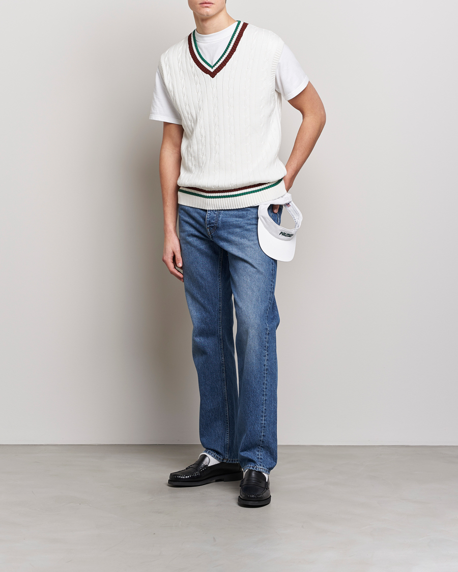 Herr | Tröjor | Palmes | James Knitted Vest White