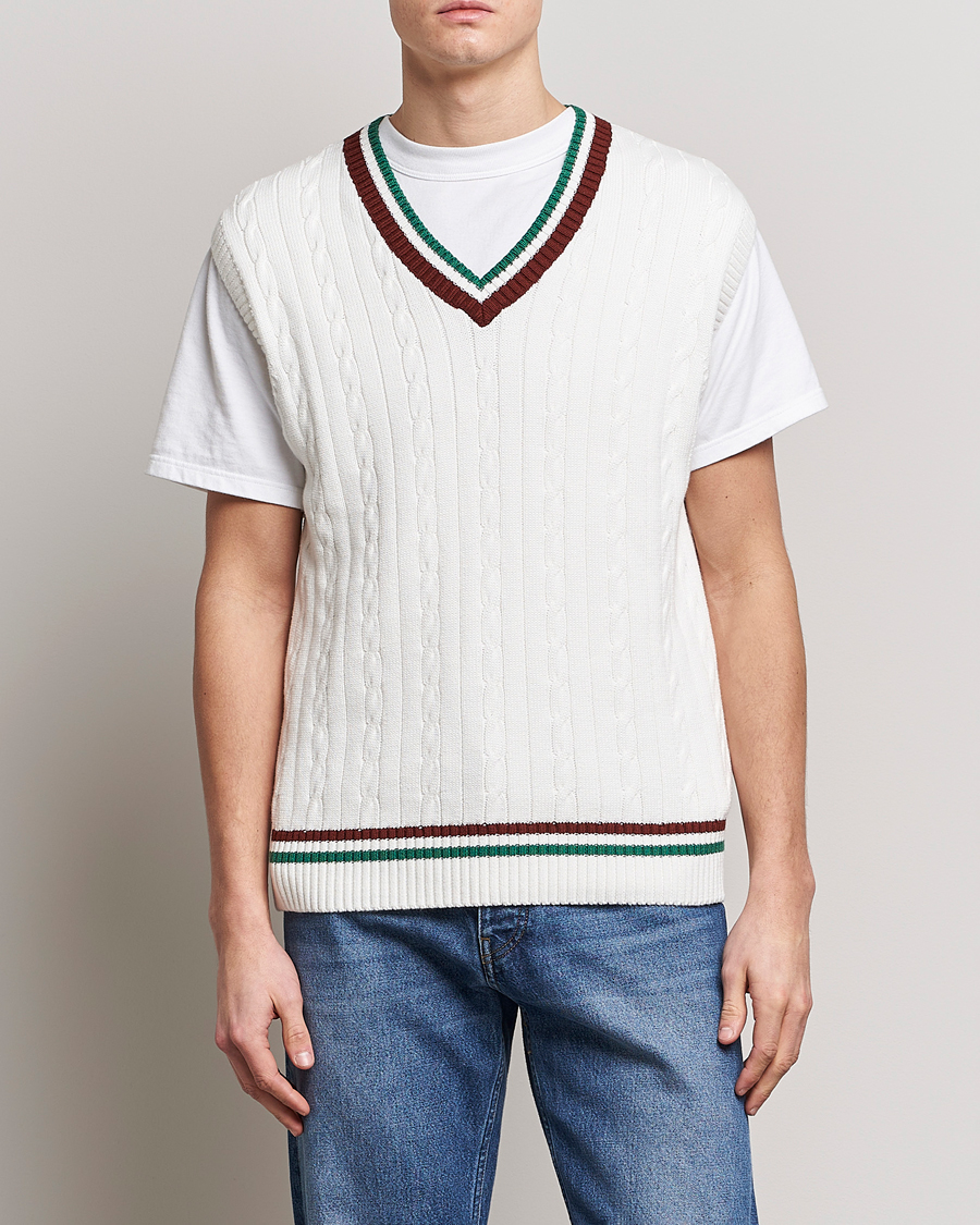 Herr | Tröjor | Palmes | James Knitted Vest White