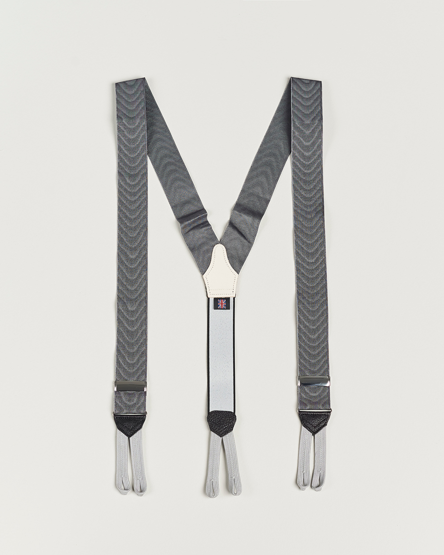 Herr | Albert Thurston Moiré Braces 40mm Grey | Albert Thurston | Moiré Braces 40mm Grey