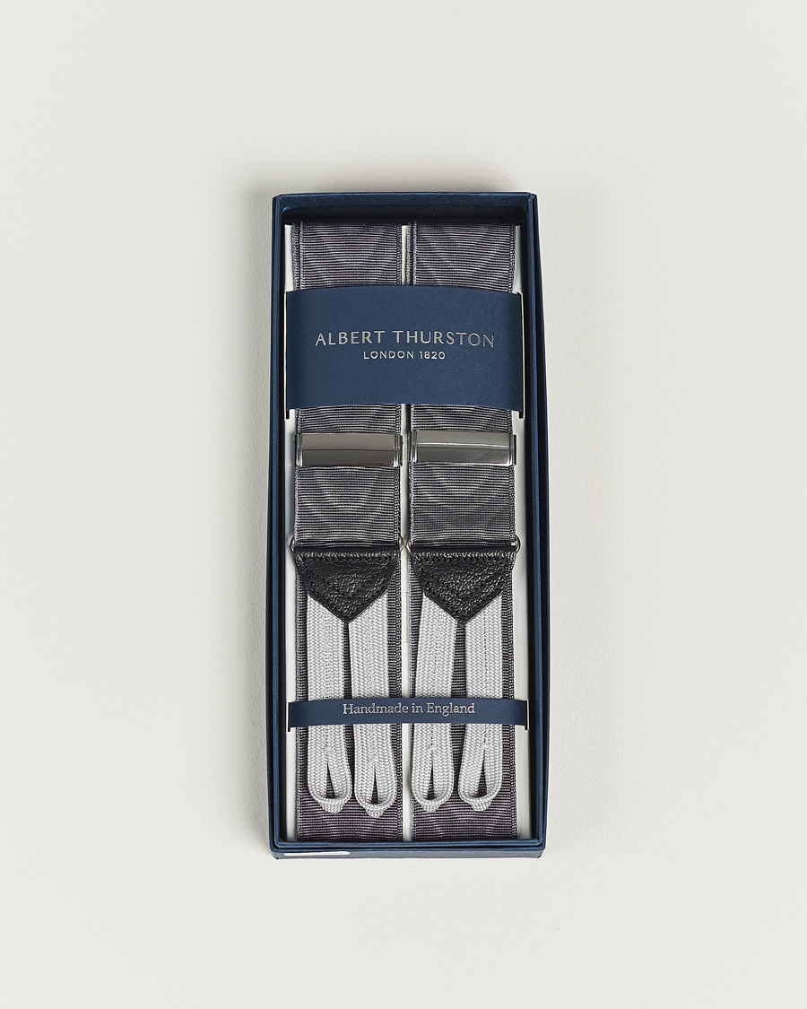 Herr | Albert Thurston Moiré Braces 40mm Grey | Albert Thurston | Moiré Braces 40mm Grey
