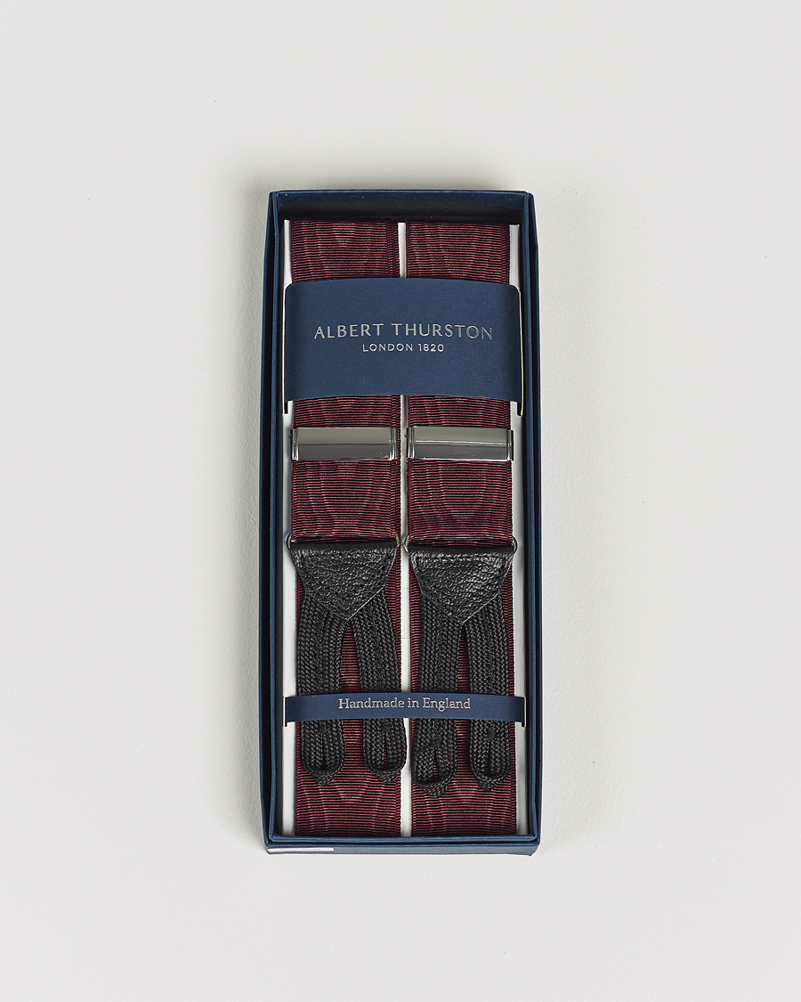 Herr | Albert Thurston Moiré Braces 40mm Wine | Albert Thurston | Moiré Braces 40mm Wine