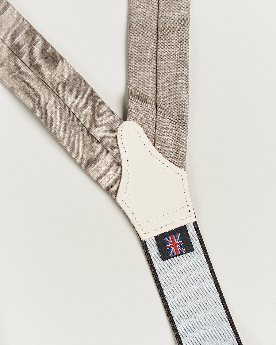 Herr | Albert Thurston Linen Braces Beige | Albert Thurston | Linen Braces Beige