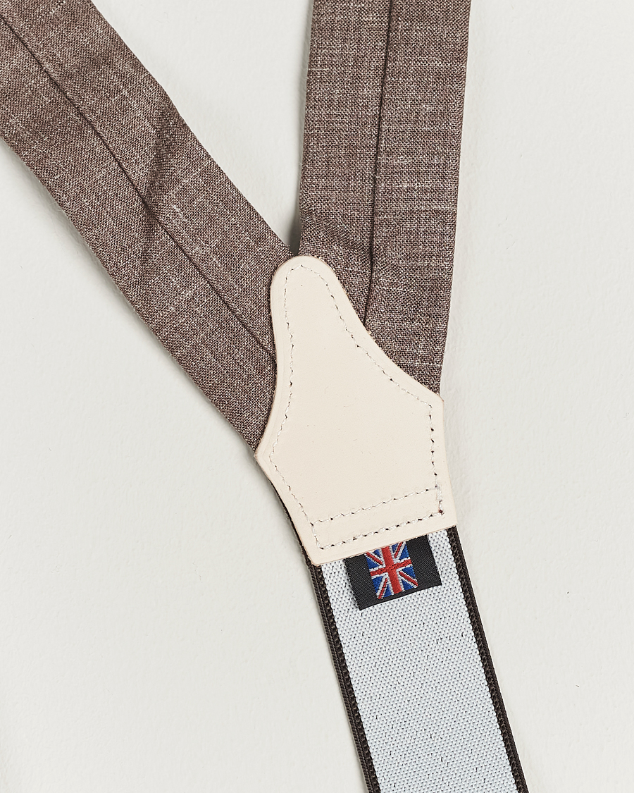 Herr | Albert Thurston Linen Braces Brown | Albert Thurston | Linen Braces Brown