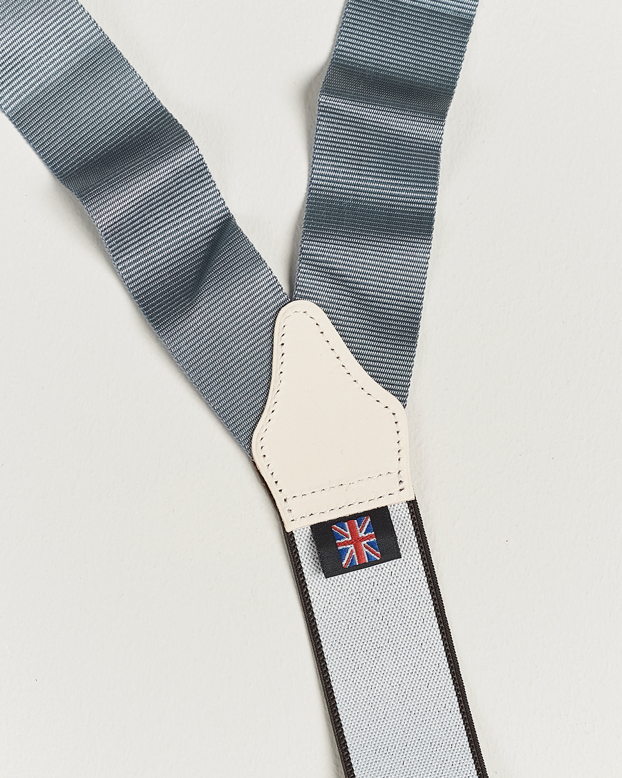 Herr | Albert Thurston Elastic Ribbed Rigid Braces 35mm Dove Grey | Albert Thurston | Elastic Ribbed Rigid Braces 35mm Dove Grey