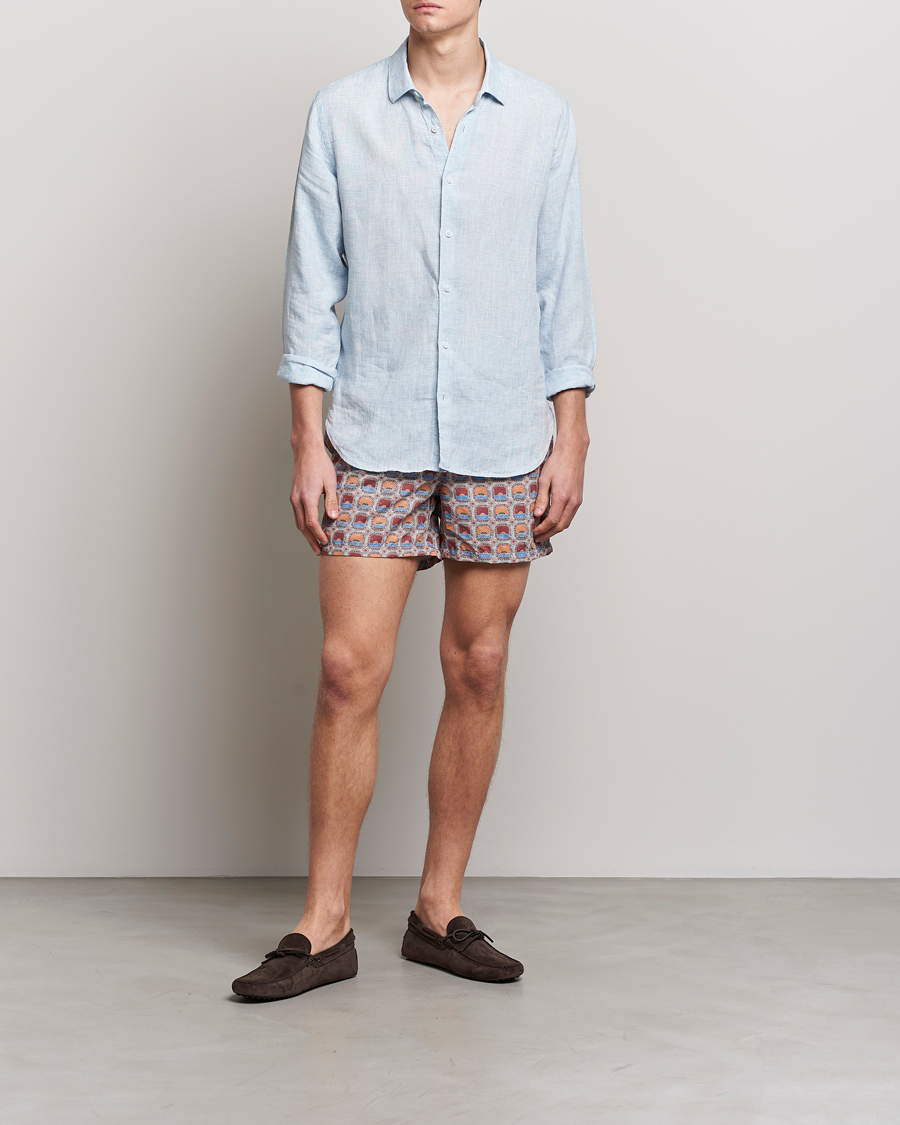 Herr | Badbyxor | Ripa Ripa | Printed Swimshorts Red/Blue