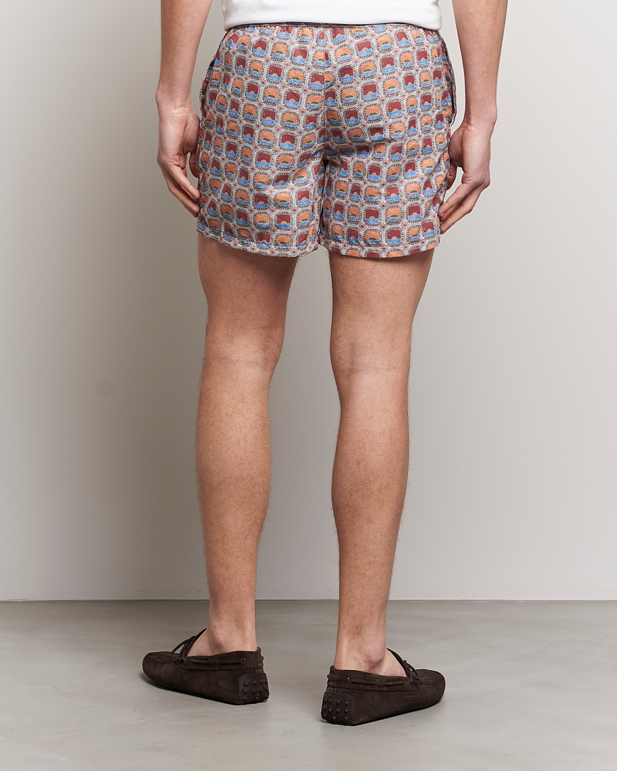 Herr | Badbyxor | Ripa Ripa | Printed Swimshorts Red/Blue