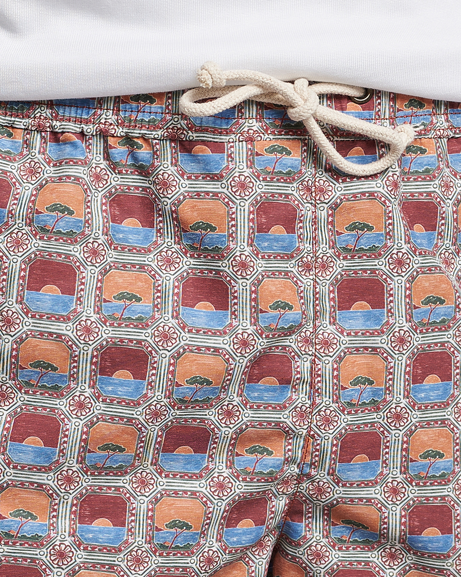 Herr | Badbyxor | Ripa Ripa | Printed Swimshorts Red/Blue