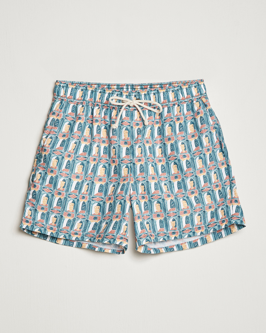 Herr | Badbyxor | Ripa Ripa | Printed Swimshorts Green