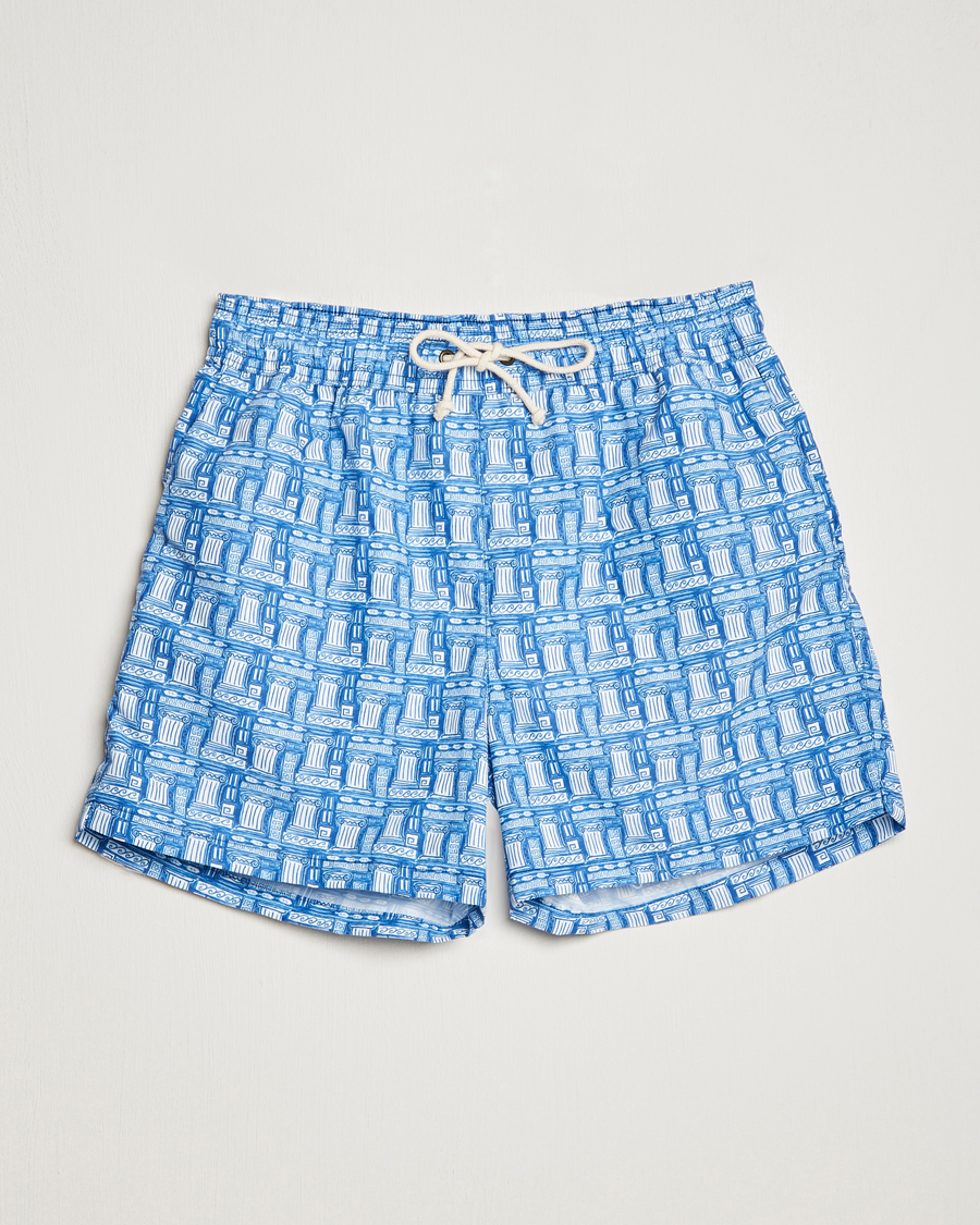 Herr | Badbyxor | Ripa Ripa | Printed Swimshorts Blue