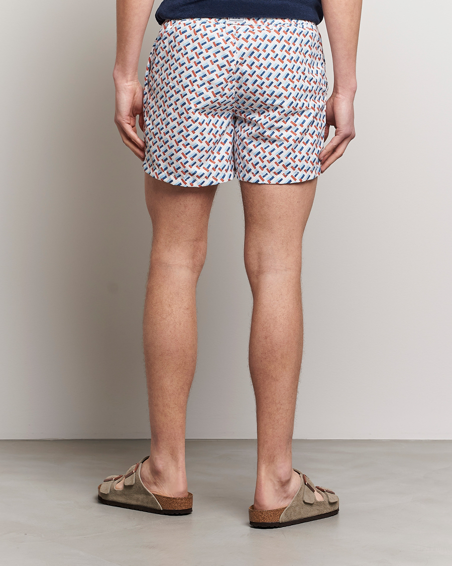 Herr | Badbyxor | Ripa Ripa | Printed Swimshorts Off White