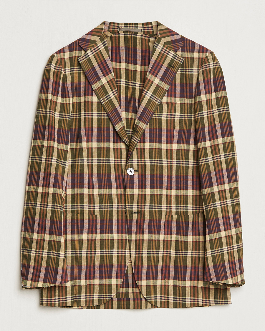 Herr | Kavajer | Beams F | Patch Pocket Blazer Dark Brown Madras