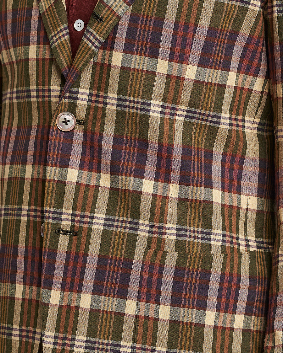 Herr | Kavajer | Beams F | Patch Pocket Blazer Dark Brown Madras